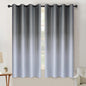 SimpleHome Ombre Black to Grey White Curtains for Living Room 52Wx84L