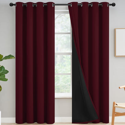 Yakamok Emerald Green Blackout Curtains 84 inches for Living Room, 52" Wide