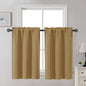 Gwine Black Tier Curtains 24 Inch Long 2 Panels for Kitchen