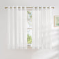 NICETOWN Semi Sheer Linen Ivory Curtains for Bedroom, W52xL84, 2 Panels