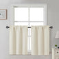 Gwine Black Tier Curtains 24 Inch Long 2 Panels for Kitchen