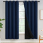 Yakamok Emerald Green Blackout Curtains 84 inches for Living Room, 52" Wide