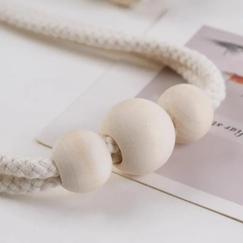 Inovaday 2pc Magnetic Curtain Tiebacks - Decorative Simple Window Decor Ropes & Straps for Securing Gauze Curtains