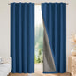 Joydeco 100% Blackout Curtains for Bedroom - Nature Linen 84 Inch Long