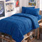 CozyLux Queen Comforter Set Black - 7 Pieces Bed in a Bag