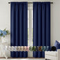 MIULEE Halloween Black Blackout Curtains for Bedroom Room 40"x63" 2 Panels