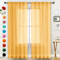 SpaceDresser Sheer Voile Curtains for Living Room 84 Inch Long 2 Panels