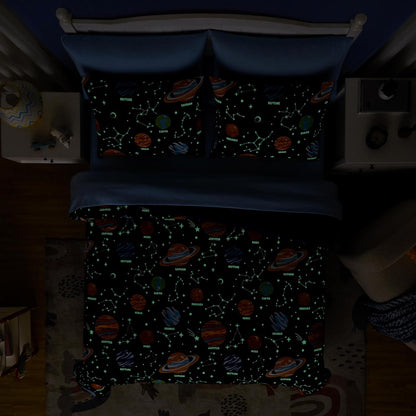 Twin Bedding Sets for Boys - 5 Pieces Space Bedding Twin Comforter Set
