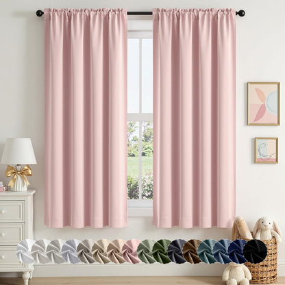 MIULEE Halloween Black Blackout Curtains for Bedroom Room 40"x63" 2 Panels