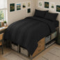 CozyLux Queen Comforter Set Beige - 7 Pieces Vertical Quilted Bed in a Bag