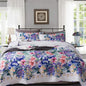 Travan 3-Piece Quilt Set Quilted Bedspread Lightweight Coverlet Set Garden Style Floral Printed Oversized Quilted Bedding Set with Shams for All Season, Exquisite, King Size