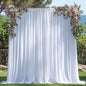 10x10ft Wrinkle Free Ivory Backdrop Curtain for Parties Soft Fabric Drapes Wedding Ivory Curtain Backdrop for Birthday Party Decorations Background for Photography 5x10ft,2 Panels