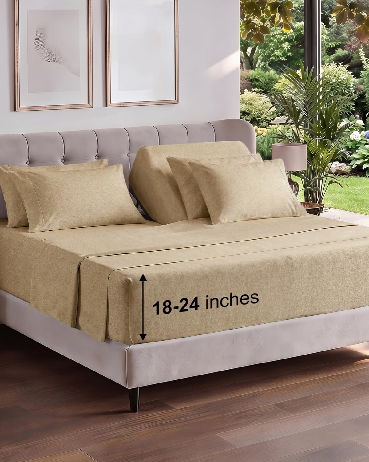 CGK Extra Deep King Sheet Set - 6pc Cooling Sheets - White