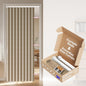 AJAZZ Blackout Accordion Door Magnetic Door Curtain Folding Closet Doors Curtain Invisible for Bedroom Room Living Room Doorway, Grey 42" W x 78" L, 1 Panel