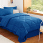 CozyLux Full Comforter Set 82"x86" Burgundy - 7 Piece Bed in a Bag
