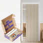 AJAZZ Blackout Accordion Door Magnetic Door Curtain Folding Closet Doors Curtain Invisible for Bedroom Room Living Room Doorway, Grey 42" W x 78" L, 1 Panel