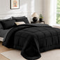 FUANNA Queen Comforter Set 7 Pieces, Reversible Bed Set, Soft Bed in a Bag