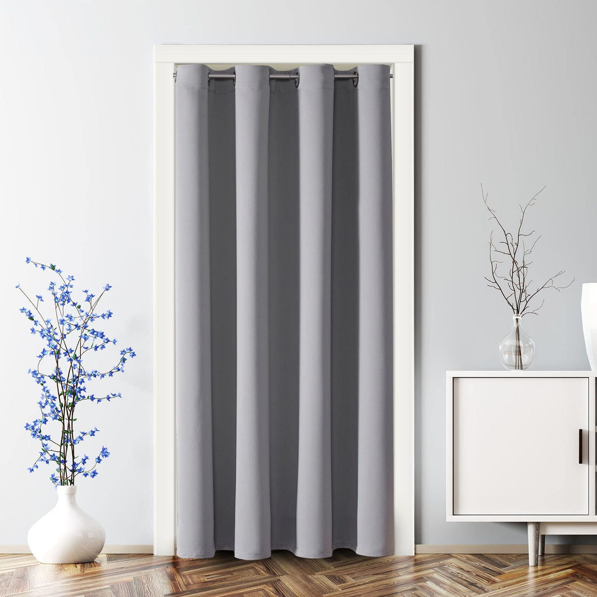 ChrisDowa Blackout Curtains Door Curtain for Doorway Privacy Closet Drapes