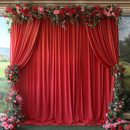 10x10ft Wrinkle Free Ivory Backdrop Curtain for Parties Soft Fabric Drapes Wedding Ivory Curtain Backdrop for Birthday Party Decorations Background for Photography 5x10ft,2 Panels