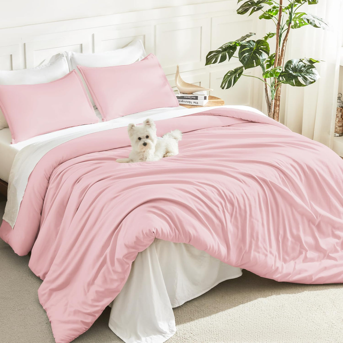 Litanika Queen Comforter Set Sage Green, 3 Pieces Lightweight Solid Bed Set