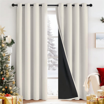 Yakamok Emerald Green Blackout Curtains 84 inches for Living Room, 52" Wide