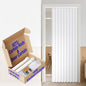 AJAZZ Blackout Accordion Door Magnetic Door Curtain Folding Closet Doors Curtain Invisible for Bedroom Room Living Room Doorway, Grey 42" W x 78" L, 1 Panel
