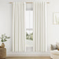 Guken Cream Linen Blackout Curtains 84 Inch Length 2 Panels Set for Living Room Bedroom Back Tab Thermal Insulated 100% Black Out Drapes Room Darkening Window Curtain Ivory Natural Beige