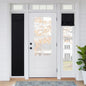 RYB HOME Blackout French Door Curtain, No Drill, W26 x L69, Black, 1 Panel