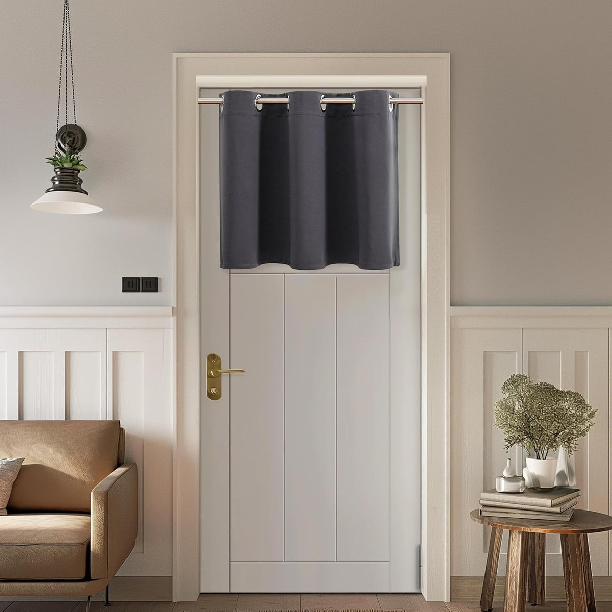 ChrisDowa Blackout Curtains Door Curtain for Doorway Privacy Closet Drapes