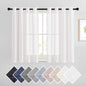 NICETOWN Semi Sheer Linen Ivory Curtains for Bedroom, W52xL84, 2 Panels