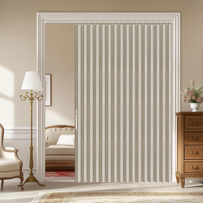 AJAZZ Blackout Accordion Door Magnetic Door Curtain Folding Closet Doors Curtain Invisible for Bedroom Room Living Room Doorway, Grey 42" W x 78" L, 1 Panel