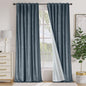 Lazzzy Blackout Curtains Thermal Insulated Curtains Room Window Drapes Super Soft Luxury Curtains for Living Room Bedroom Rod Pocket 2 Panels, 96 Inch Lined | Beige