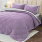 MUXHOMO Full Comforter Set 7 Pieces, Reversible Bed in a Bag, Red/Black