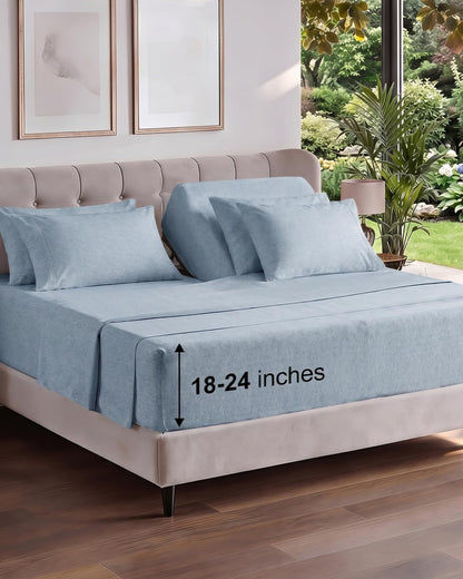 CGK Extra Deep King Sheet Set - 6pc Cooling Sheets - White