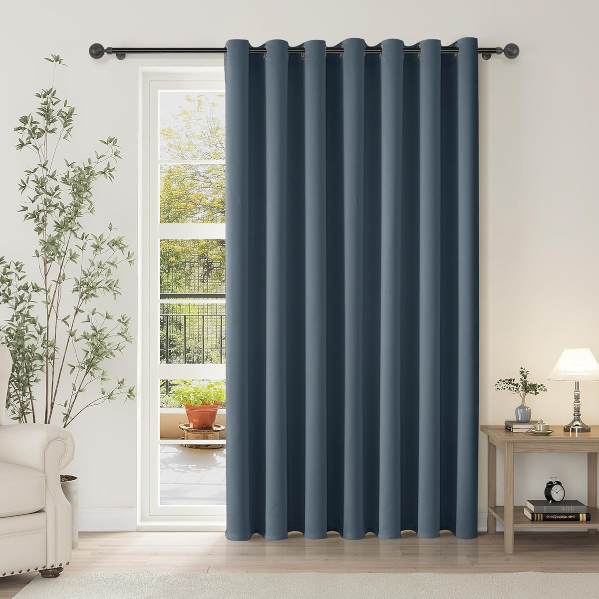 ChrisDowa Blackout Curtains Door Curtain for Doorway Privacy Closet Drapes