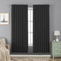 Joydeco Blackout Curtains for Bedroom, Black out curtains 96 inch long 2 Panels, Long Black Drapes with Rod Pocket Back Tab, Room Darkening Noise Reducing & Wrinkle-Free Drapes for Living Room Windows