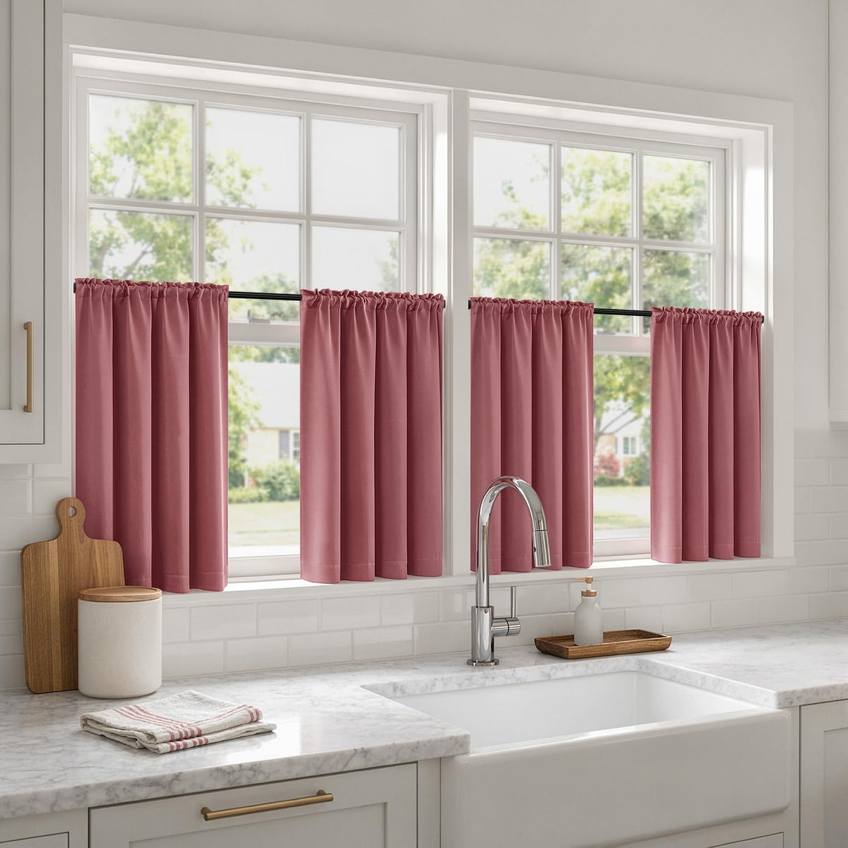 MIULEE Black Blackout Curtains 63 Inch Length for Bedroom Set of 4 Panels