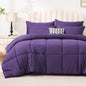 Love's cabin Queen Comforter Set, 7 Pieces Bed in a Bag, Black