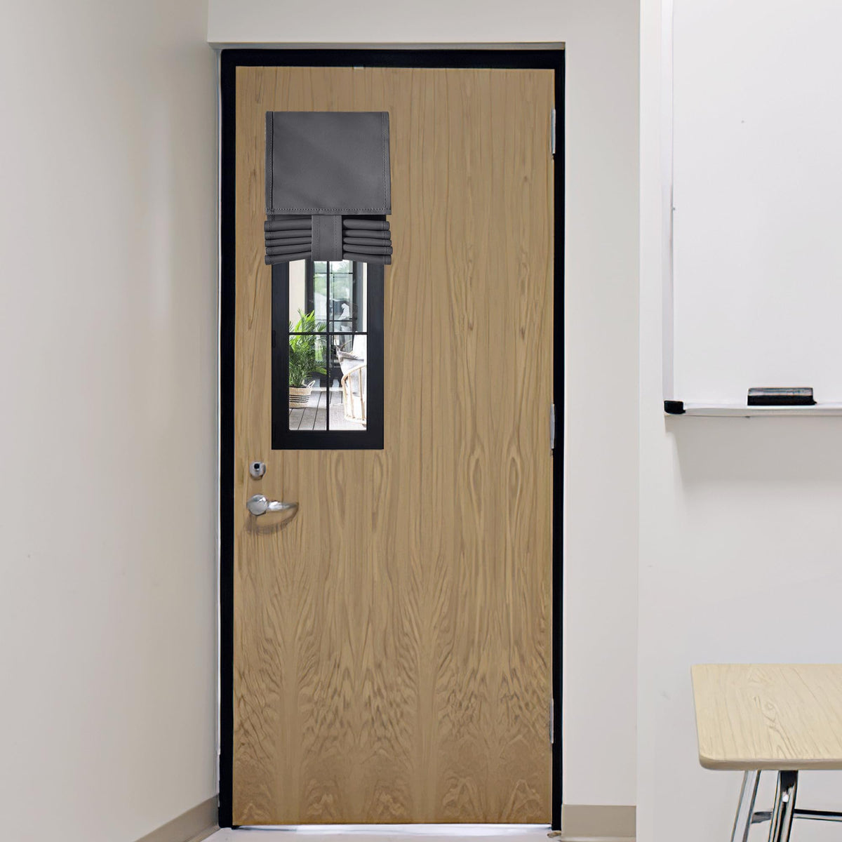 RYB HOME Blackout French Door Curtain, No Drill, W26 x L69, Black, 1 Panel