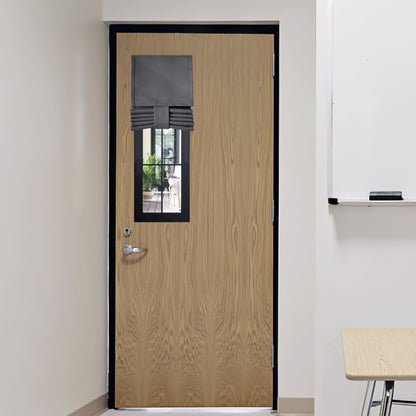 RYB HOME Blackout French Door Curtain, No Drill, W26 x L69, Black, 1 Panel