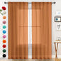SpaceDresser Sheer Voile Curtains for Living Room 84 Inch Long 2 Panels