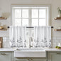 HOMEIDEAS Kitchen Curtains, Short Non-See-Through Privacy Curtains 30"X36"