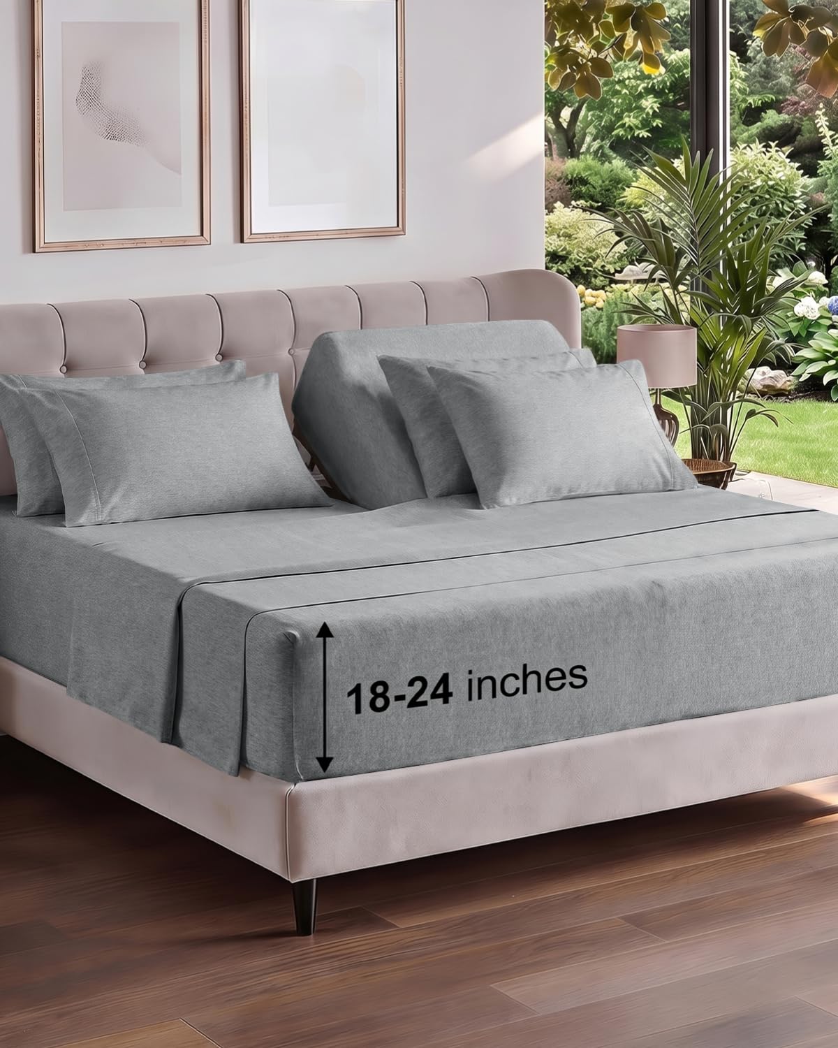 CGK Extra Deep King Sheet Set - 6pc Cooling Sheets - White