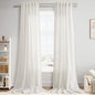 Nanspring Linen Kitchen Window Curtains Over Sink for Cafe 36x36 Inch Cream