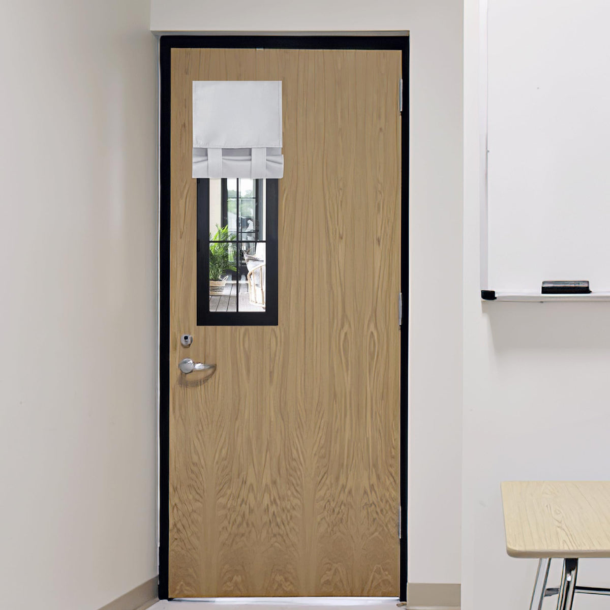 RYB HOME Blackout French Door Curtain, No Drill, W26 x L69, Black, 1 Panel