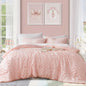 Full Size Comforter Sets for Girls - 7 Pieces Pink Bedding Bow Bed in a Bag