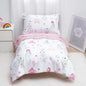 david's kids 4 Piece Toddler Bedding Set - Soft Breathable Toddler Bedding Set for Boys Girls, Includes Quilted Comforter, Flat Sheet, Fitted Sheet and Pillowcase, Dinosaur Navy