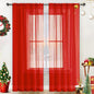 SpaceDresser Sheer Voile Curtains for Living Room 84 Inch Long 2 Panels