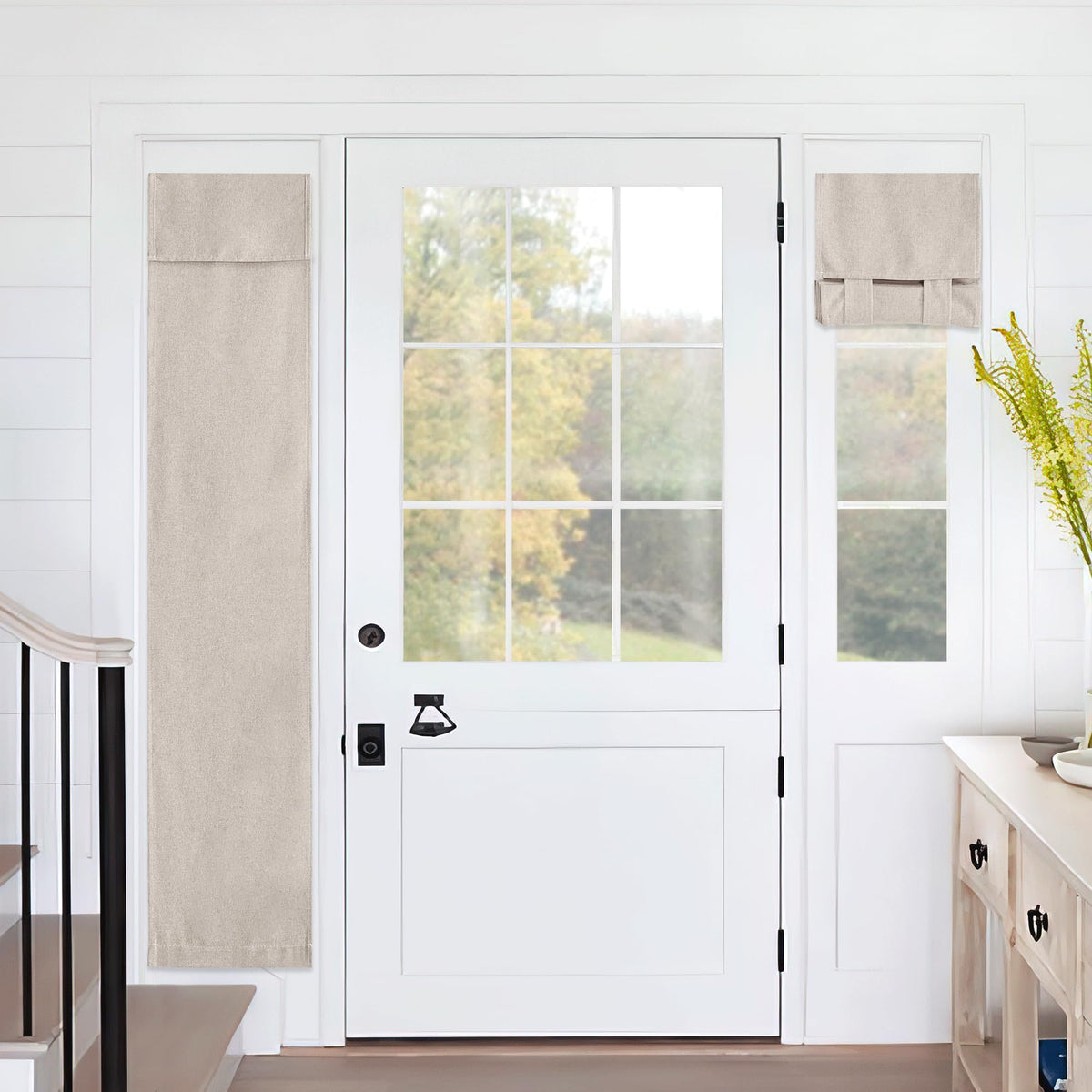 RYB HOME Tricia Room Darkening Curtains for French Door,Door Curtain Blinds