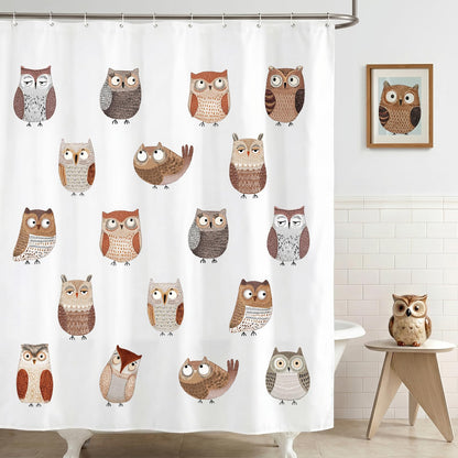 Kids Bathroom Shower Curtain, Colorful Hand-Drawn Stripe Design, 72 x 72